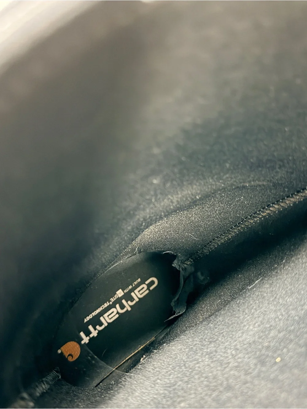 Carhartt Men's Black and Orange Insulated Waterproof Work Boots